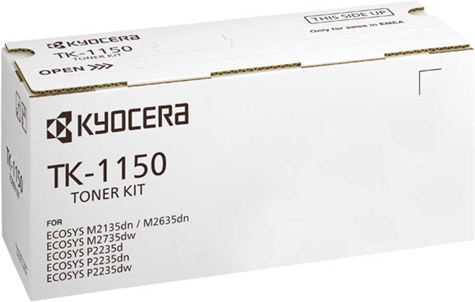 Kyocera TK-1150 Black Laser Toner Cartridge 1,600 Pages