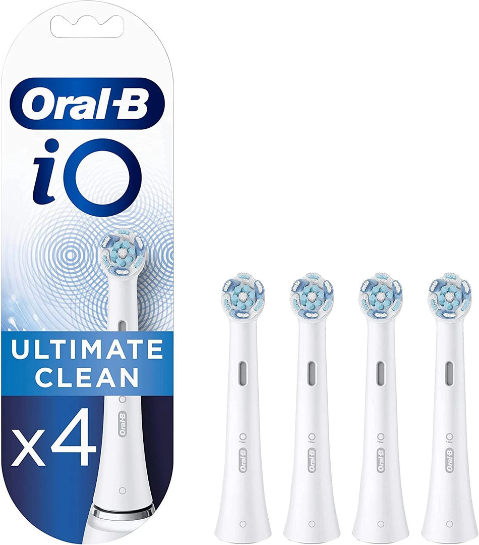 Oral-B iO Ultimate Clean Electric Toothbrush Refills, Compatible With iO Series White, 4 Pack
