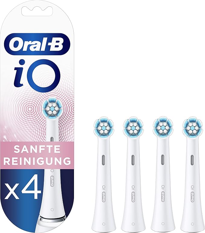 Oral-B - Io Series Gum And Sensitive Replacement Brush Head For Io Series Electric Toothbrush, White, 4 Pack