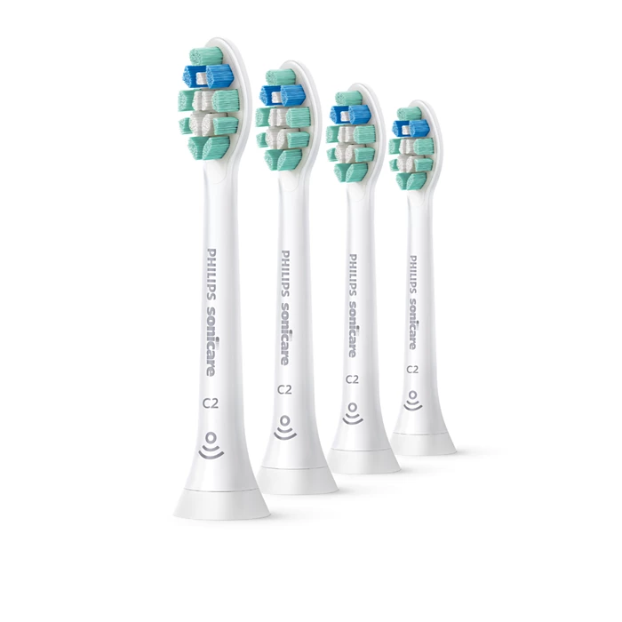 Philips Sonicare C2 Optimal Plaque Defence HX9024/10 Electric Toothbrush Refills, 4 Pack