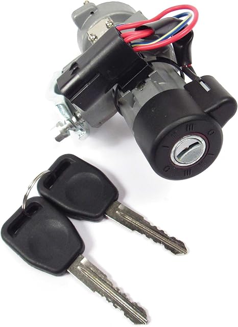 Atlantic British Ltd. Ignition Lock Switch Retrofit Replacement Kit of QRF000080 with Two (2) Spare Keys for Land Rover Discovery 2 (No Key Programming Required)