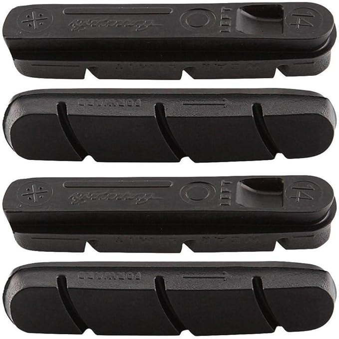 Campagnolo Brake Shoe Inserts, Black, 4 Pack