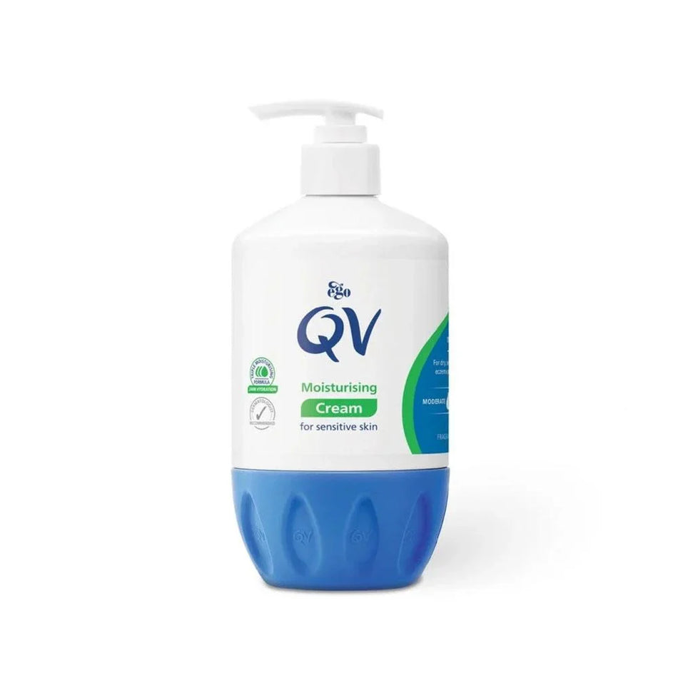QV Moisturising Cream For Sensitive Skin With Pump, 500 g / 17.6 Fl. Oz.