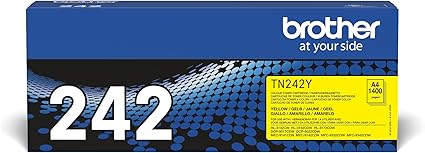 Brother TN242Y Yellow Toner Cartridge, Standard Yield, Up to 1,400 pages