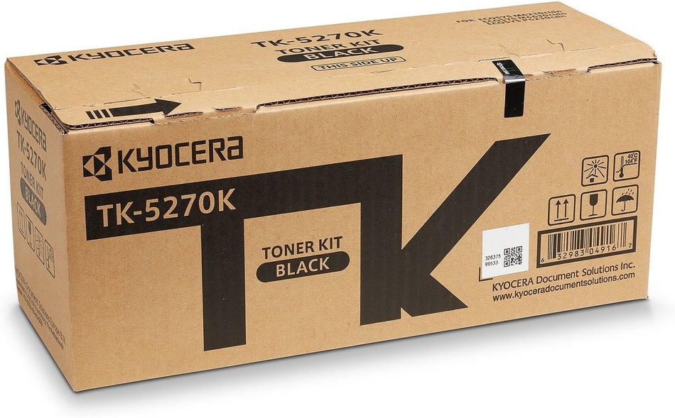 Kyocera TK-5270K Black Toner Cartridge 8,000 Pages