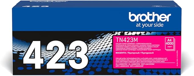 Brother TN423M Toner Cartridge, High Yield, Magenta