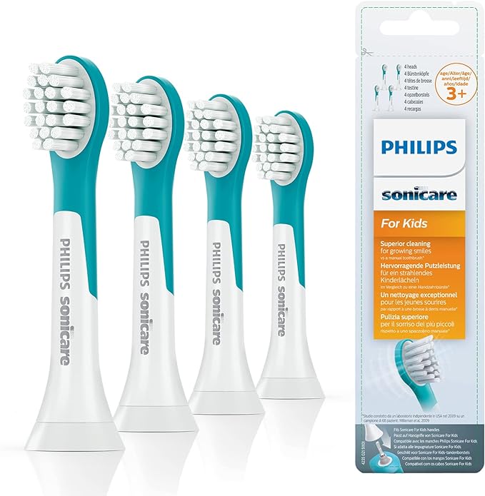 Philips Sonicare For Kids HX6034 Replacement Brush Heads, 4-Pack
