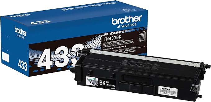 Brother Genuine TN433BK High-yield Black Toner Cartridge