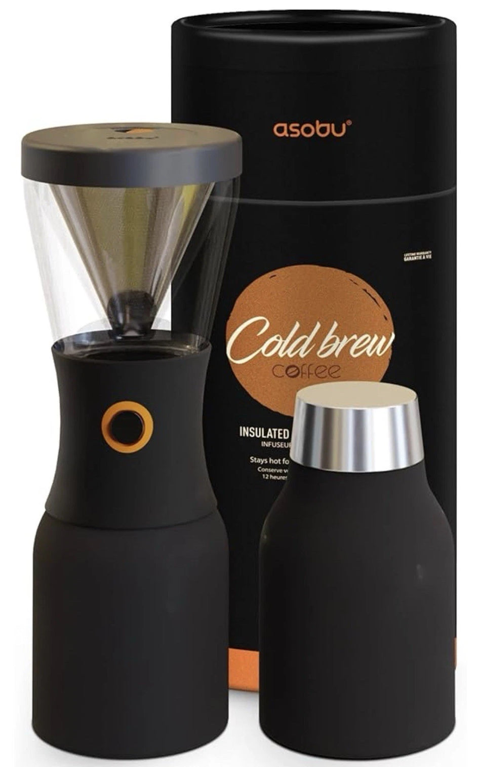Asobu Portable Cold Brew Coffee Maker With Vacuum Insulated Carafe