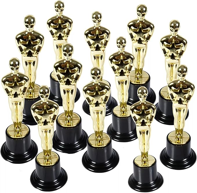 Rhode Island Novelty 6 inch Plastic Gold Movie Award Statue, One Per Order