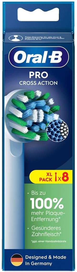 Oral-B Pro CrossAction  Toothbrush Heads for Sonic Toothbrushes, 8 Pack