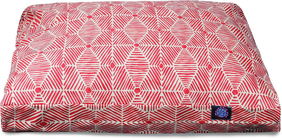 Majestic Pet Charlie Salmon Medium Rectangle Pet Bed, Medium, Salmon Red