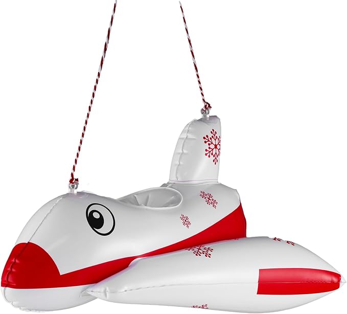 E-TING Santa Accessories Inflatable Airplane Plane Flying Boat for elf Doll (Doll is not Included)