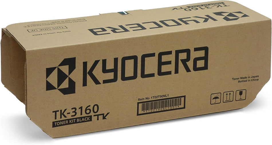 Kyocera TK-3160 Black Toner Cartridge 12,500 Pages