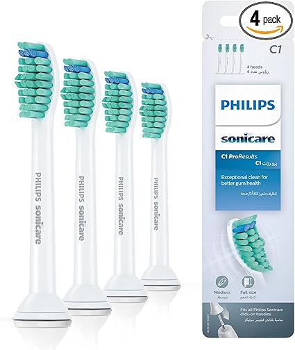 Philips Sonicare Original ProResults Standard Sonic Toothbrush Heads, HX6014/07, 4 Pack