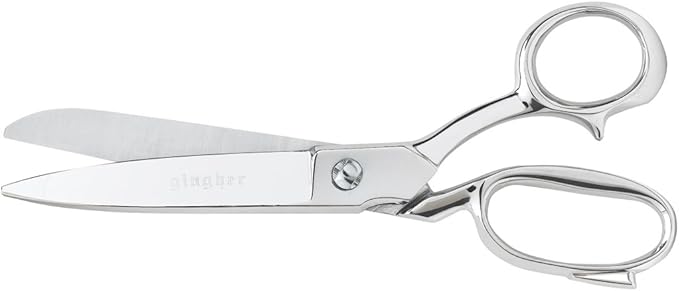 Gingher 10” Knife Edge Blunt Bent Trimmers, Silver, 10"L x 10"W