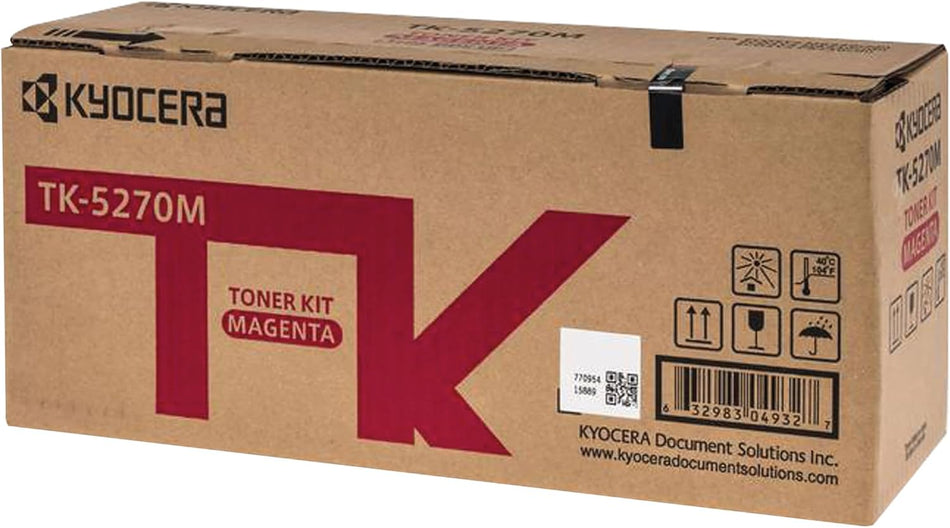 Kyocera TK-5270M Magenta Toner Cartridge 6,000 Pages
