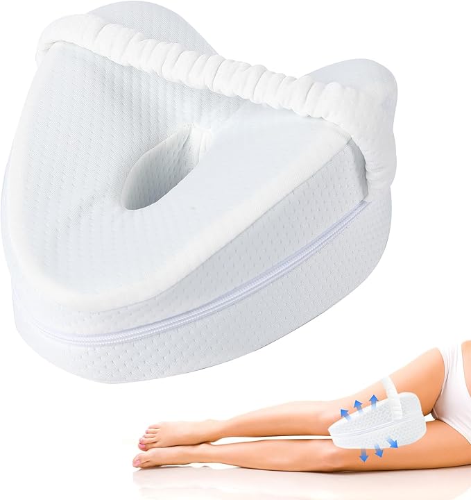 NOWFRESH Knee Pillow for Side Sleepers - Sciatica, White