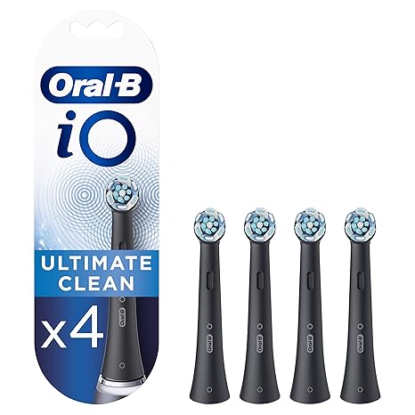 Oral-B iO Ultimate Clean Electric Toothbrush Head Black, 4 Pack