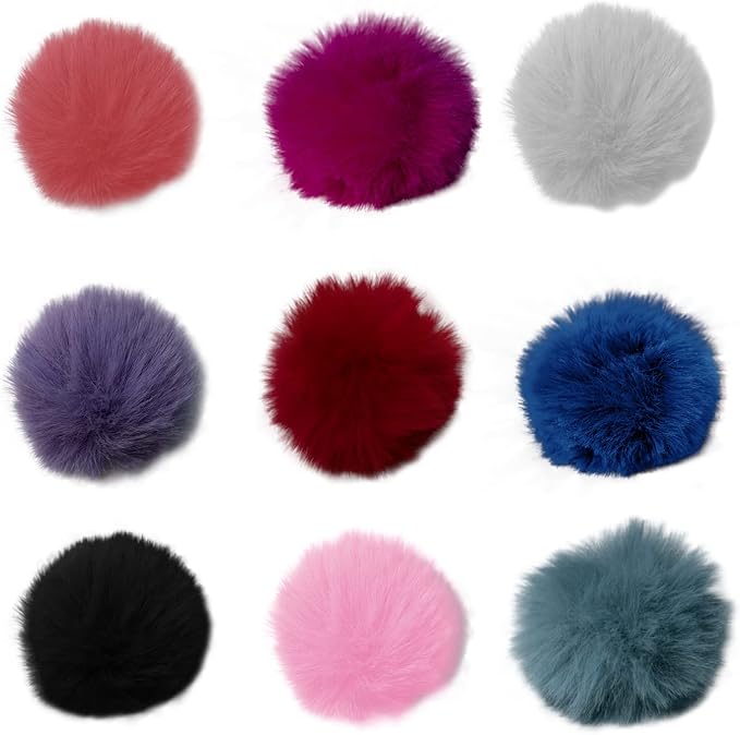 Cubilux Wind Muff (Dead cat) for lavalier Lapel Microphone, Outdoor Furry Windscreen for Mini Clip-On MIC, Multi-Color 9-Pack (Furry Cover, 9-Pack, Multi-Color)