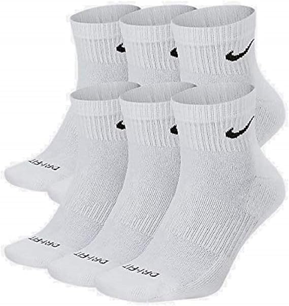 Nike Women's Everyday Plus Cushioned Socks White, Large - 6 Pack