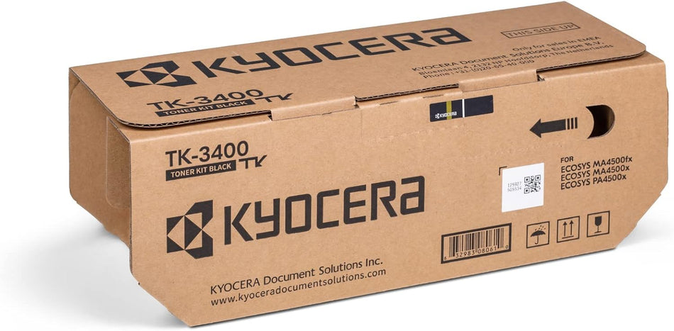 Kyocera TK-3400 Black Toner Cartridge 12,500 Pages