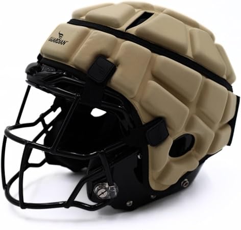 Guardian Cap - Soft Shell Helmet Cover for Football and Lacrosse - Reduces Impact and Protects Helmet - One Size Fits Most Youth, High School, College Programs - Vegas Gold