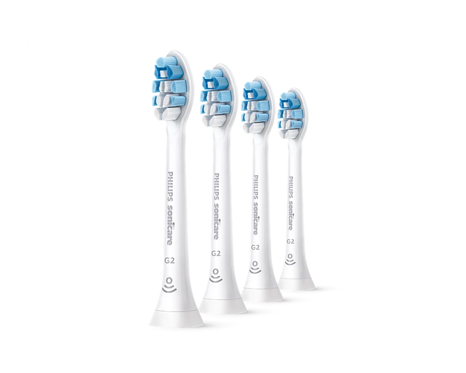 Philips Sonicare G2 Optimal Gum Care Replacement Toothbrush Heads, HX9034/65, White, 4 Pack