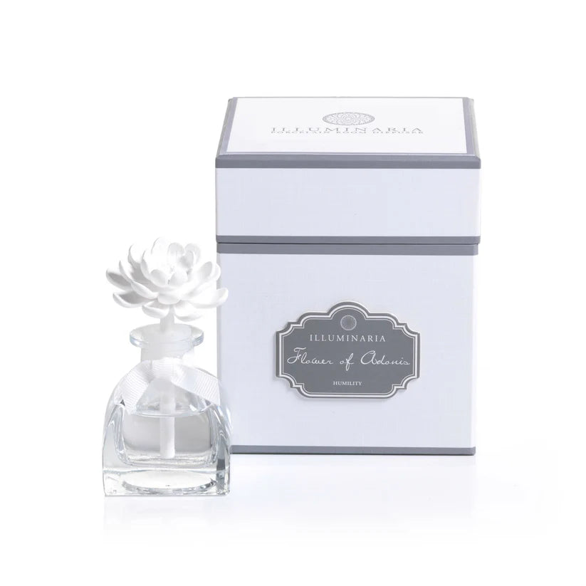 Zodax Cactus Flower Mini Illuminaria Porcelain Diffuser, 100 ml / 3.38 Fl. Oz.
