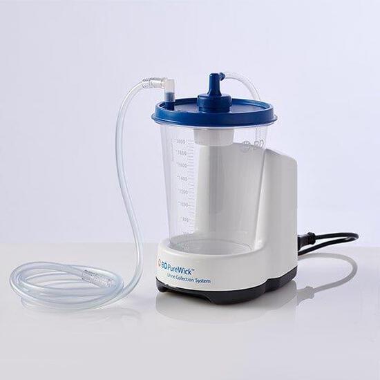 NTOGWB Portable Negative Pressure Urine Collection System with Suction Pump, Liquid-Free Pump Design, Adjustable 4-Mode Timer, 2000ml Collection Canister, Compatible with External Catheters for Men and Women
