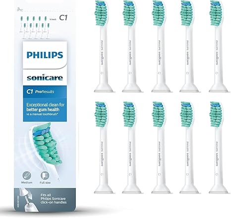 Philips Sonicare ProResults Standard Replacement Heads For Toothbrush HX6018/07, 8 Pack
