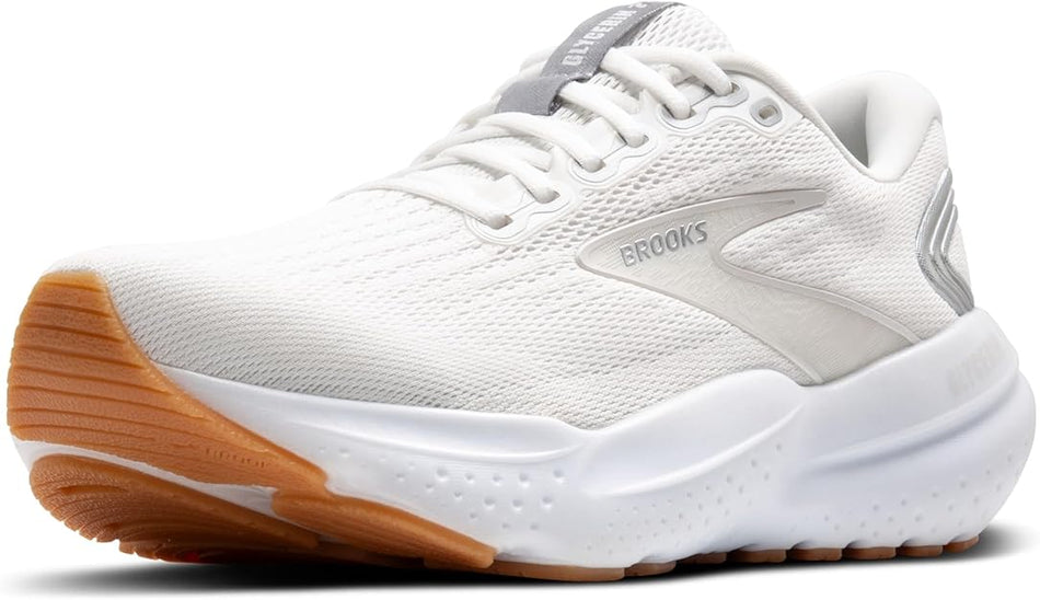 Brooks Women’s Glycerin 21 Neutral Running Shoe, White/Silver/Biscuit, 9.5 Medium