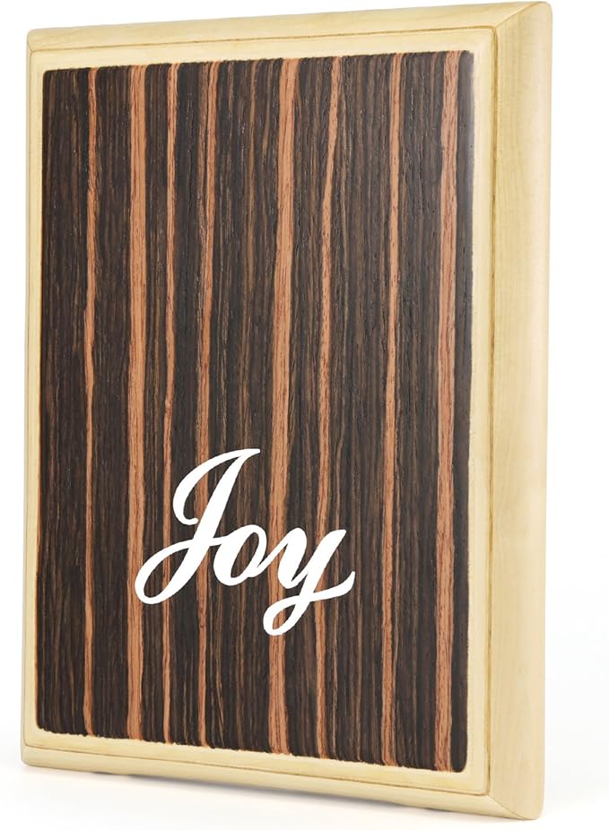 Joy 101 Pad Series Cajon con roscado de ébano veteado y cuerpo de madera de abedul
