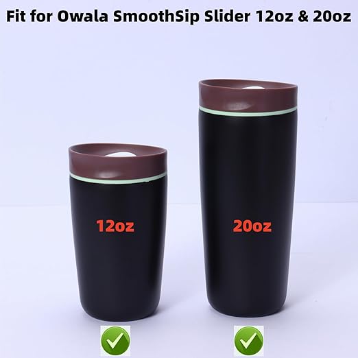 GL-Auking Tumbler Lid Replacement Compatible with Owala SmoothSip, Orange with Grey, 12 oz/20 oz - 2 Pack